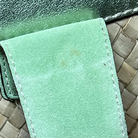 Coach Straw Bag with Leather and Suede Trim - Picture 10 of 11